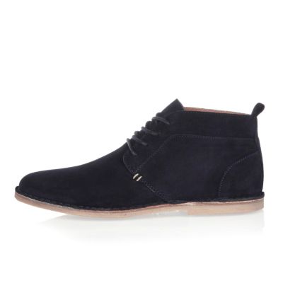 Navy suede Chukka boots
